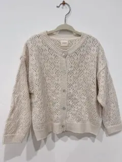 お値下げ中　韓国子供服monbebe レース編みカーディガン L