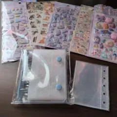 猫のシールまとめ売りシール帳+リフィル10枚付き
