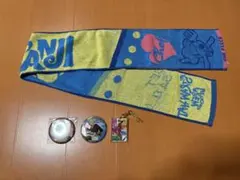ONE PIECE サンジ タオル 缶バッジ キーホルダー4点セット