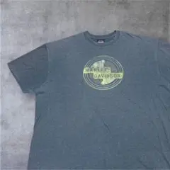 Harley-Davidsonハーレーtシャツダークグレー両面プリント2XL相当