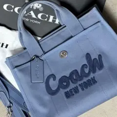 COACH トートバッグ 91131 デニムブルー 軽量A4B4 - メルカリ