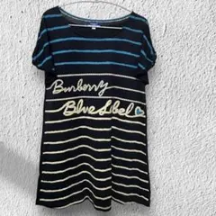 Burberry Blue Label 半袖Tシャツ ストライプチュニック丈