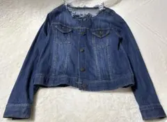 zootie ダークブルーデニムジャケット フリンジ付き