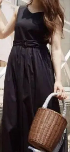 MERCURYDUO バックリボンオールワンピース ブラック