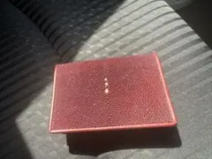 【新品・高級品】ガルーシャ名刺入れ　キャビア　ワインレッド