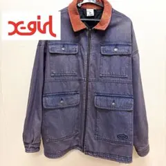 X-girl エックスガール OVERDYED WORK JACKET 紫 M