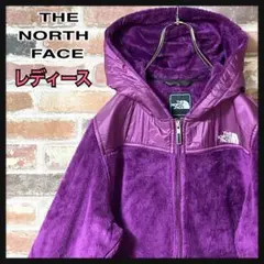 《レディース》　ザノースフェイス　フリース　刺繍ロゴ　パープル　S