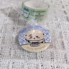 ちいかわくら寿司　缶バッチ　マスキングテープ