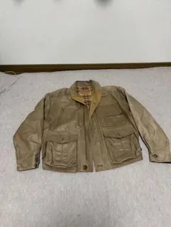 90s 日本製 本革牛革 レザージャケット 短丈 ブラウン ヴィンテージ M相当