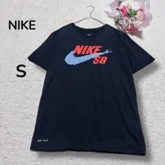 【ナイキNIKE SB】希少　DRY FITビッグロゴ半袖Tシャツ　スケボー　黒
