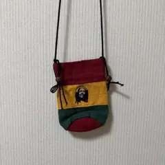 ラスタカラー　巾着　レゲエ　ボブマーリ