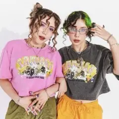 RE. アールイードット　仲里依紗　ファミリーTシャツ　チャコール