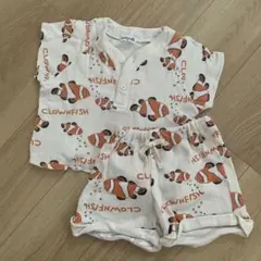 mimoranoベビーパジャマ クマノミと魚柄セット