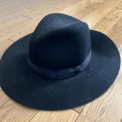 ブラックウールフェルトハット