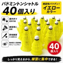 シャトル 羽40個 バドミントン トレーニング用 野球 打撃練習 部活動のサムネイル
