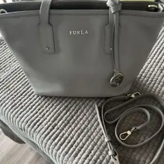 FURLA グレー ショルダーバッグ　トートバッグ