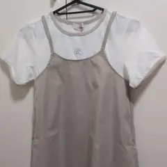 JENNIlove ジェニーラブ　Tシャツドッキングキャミワンピ　未使用　150のサムネイル
