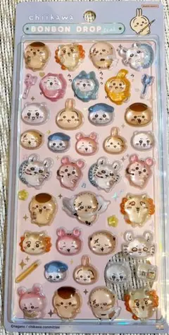 ボンボンドロップシール　ちいかわ　第二弾　みんなポーズ