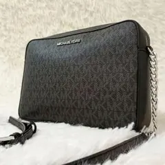 【美品】マイケルコース ショルダーバッグ チェーン 総柄 ブラック