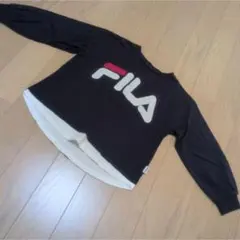 FILA キッズ 長袖カットソー 140cm 濃ネイビー