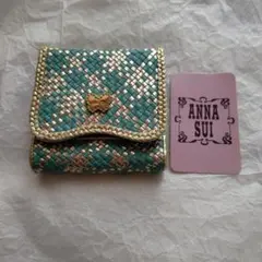 ブチコ様専用　ANNA SUI 二つ折り財布 ターコイズ/ゴールド　新品未使用♡