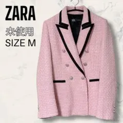 【未使用】 ZARA コントラスト パイピング テクスチャー ジャケット ピンク 2026年最新】コントラストテクスチャーブレザーの人気アイテム - メルカリ