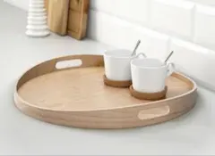 IKEA イケア　スカーラ　木製 円形トレイのサムネイル