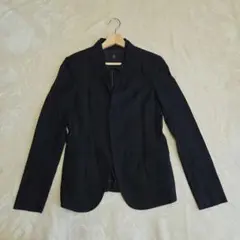 美品【 ICB】 ノーカラージャケット　ブラック　Lsize 11号　大きめ