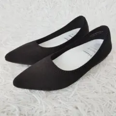 美品❉ステッピ steppi ニットパンプス ポインテッドトゥ 洗える 22cm