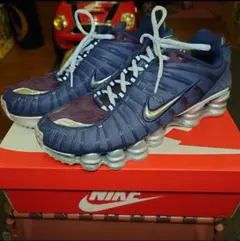 Nike Shox R4 28cm ネイビー/シルバー スニーカー 日本未発売