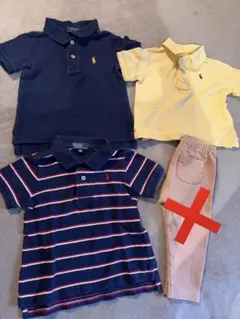 ラルフローレンポロシャツ3枚とユニクロパンツセット