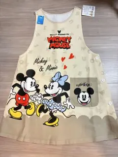 新品タグ付き ディズニー　ミッキーエプロン　保育士　介護士　家庭用