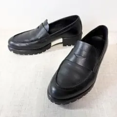 美品★ecco エコー ペニー コインローファー モッドトレイ モックトゥ 38