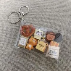 じゃらじゃらキーホルダー チャーム パン くま Coffee Cafe ポーチ