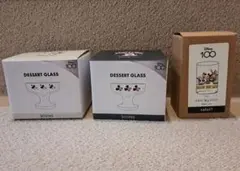 Disney 100周年　デザートグラス2個とグラス1個