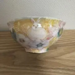 作家　陶芸作家　野村晃子　うさぎ花柄　飯碗　ゆずりは工房好き 作家 陶芸作家 野村晃子 うさぎ花柄 飯碗 ゆずりは工房好き - メルカリ
