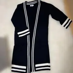 AZUL by MOUSSY ネイビー ストライプ ロングカーディガン