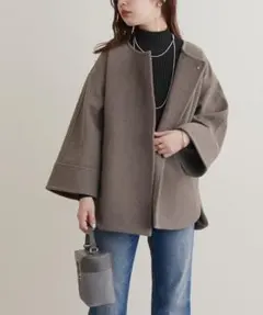 13.natural couture ノーカラー ショートコートのサムネイル