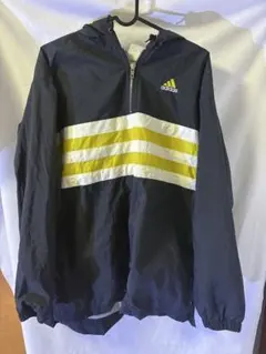 S*★様 adidas 90sナイロンジャケット M ネイビー/イエロー