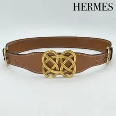 HERMES エルメス ヴィンテージ レザーベルト ブラウン J刻印 レディースのサムネイル