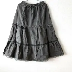 【新品】エヘカソポ モスグリーン フレアスカートのサムネイル