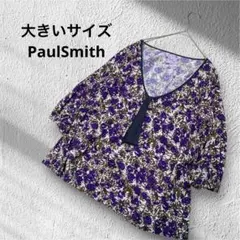 大きいサイズ！PaulSmith//Vネックフラワーブラウス42 - メルカリ