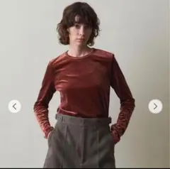 Steven Alanベロアロングスリーブトップス