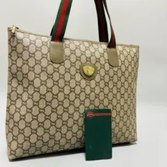 GUCCI グッチ GG柄 シェリーライン トートバッグ ハンドバッグ PVC