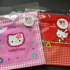 平成レトロ☆ハローキティ ランチボックスケース 巾着 赤色 サンリオ