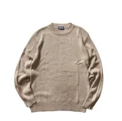 90s LANDS END バーズアイ コットン ニット セーター