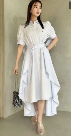 【POLO BCS コラボ】dazzlin ヘムレイヤードシャツワンピース POLO BCS コラボ】ヘムレイヤードシャツワンピース（ワンピース