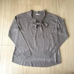 GU ニット リボン ブラウン