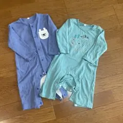 クマデザインロンパース 80cm、90cm2点セット