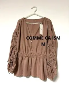 COMME CA ISM コムサイズム シャーリングブラウス 新品 タグ付き